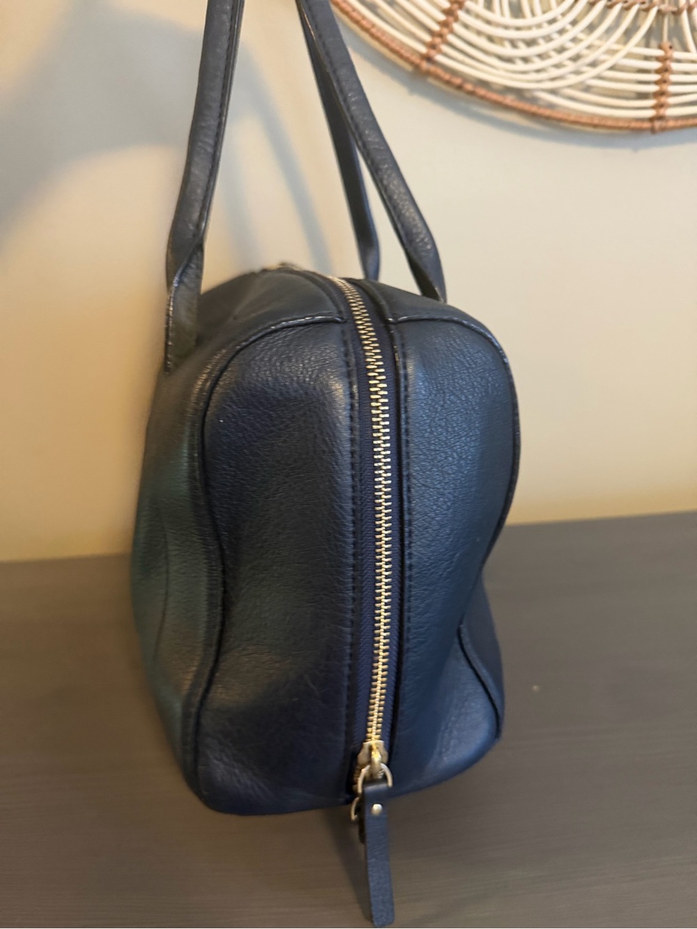 kate spade Navy Pebbled Leather Top-Handle bag - Picture 3 of 10
